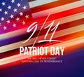 September 11, 2001 Patriot Day background. We Will Never Forget. background. Vector illustration Royalty Free Stock Photo