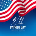 September 11, 2001 Patriot Day background. We Will Never Forget. background. Vector illustration Royalty Free Stock Photo