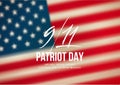 September 11, 2001 Patriot Day background. We Will Never Forget. background. Vector illustration Royalty Free Stock Photo