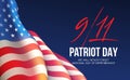 September 11, 2001 Patriot Day background. We Will Never Forget. background. Vector illustration Royalty Free Stock Photo