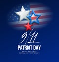 September 11, 2001 Patriot Day background. We Will Never Forget. background. Vector illustration Royalty Free Stock Photo