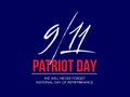 September 11, 2001 Patriot Day background. We Will Never Forget. background. Vector illustration Royalty Free Stock Photo