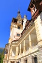 September 12 2021 - Peles in Romania: Peles castle Sinaia in autumn season, Transylvania, Romania protected by Unesco World Royalty Free Stock Photo