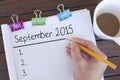 September 2015 Plan