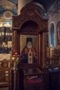 5 September, Plovdiv, Bulgaria. Icon and holy golden hand remain in Metropolitan temple in Plovdiv