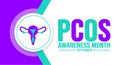 September is Polycystic Ovary Syndrome Awareness Month background template. Holiday concept. background, banner