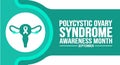 September is Polycystic Ovary Syndrome Awareness Month background template. Holiday concept. background, banner