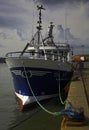 Trip to Port Oriel, Ireland. Europe. PATRICK C fishing trawler from the front.