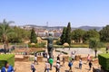 September 29 2022 - Pretoria, South Africa: People around the Nelson Mandela statue on his square in front of Union Buildings in Royalty Free Stock Photo