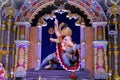 01 September 2022, Pune, Maharashtra, India, Beautiful idol of Lord Ganesh installed by Bhausaheb Rangari Ganpati during Ganesh