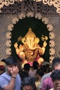 01 September 2022, Pune, Maharashtra, India, Beautiful idol of Lord Ganesh installed by Guruji Talim Ganpati during Ganesh