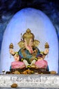 20 September 2023, Pune, Maharashtra, India, Beautiful sculpture of Lord Ganesh called as Babu Genu Ganapati pandal near Mandai Royalty Free Stock Photo