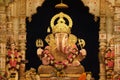 02 September 2022, Pune, Maharashtra, India, Beautiful sculpture of Lord Ganesh called as Dagdusheth Halwai Ganpati near Mandai