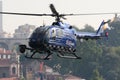 6 September 2008 - Red Bull Helicopter during the Red Bull Air Race in Porto. Royalty Free Stock Photo