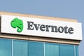 September 15, 2020 Redwood City / CA / USA - Evernote Corporation logo at their headquarters in Silicon Valley; Evernote is an app