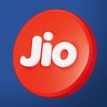 September 2, 2023. Reliance Jio Infocomm Limited logo, Jio, is an Indian mobile network operator. Red Logo 3D Illustration
