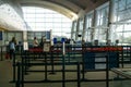 Security control area at San Jose International Airport