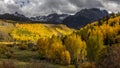 September 28, 2016 - San Juan Mountains In Autumn, near Ridgway Colorado - off Hastings Mesa, dirt road to Telluride, CO16 - San J Royalty Free Stock Photo