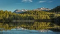 SEPTEMBER 1, 2016 Scenic View Of The Kenai Mountains Reflected In Tern Lake During Fall On The Kenai Peninsula In Southcentral Ala