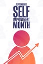 September is Self Improvement Month. Holiday concept. Template for background, banner, card, poster with text