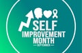 September is Self Improvement Month template. Holiday concept. background, banner, placard,