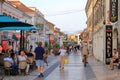 September 19 2023 - Shkoder, Albania: Cityscapes, people on the street during summer Royalty Free Stock Photo