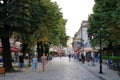 September 19 2023 - Shkoder, Albania: Cityscapes, people on the street during summer Royalty Free Stock Photo