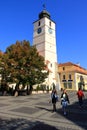 September 5 2021 - Sibiu, Hermannstadt, Romania: Area around the The Big Square Piata Mare