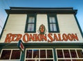 September 15, 2018 - Skagway, AK: Front facade of The Red Onion Saloon, a former brothel. Royalty Free Stock Photo