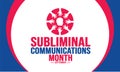 September is Subliminal Communications Month background template. Holiday concept.