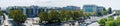 September 5, 2017 Sunnyvale/CA/USA - Panoramic aerial view of downtown Sunnyvale in the morning; south San Francisco bay area Royalty Free Stock Photo