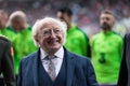 Ireland President Michael D. Higgins at Pairc Ui Chaoimh pitch for the Liam Miller Tribute match