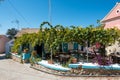 September 13th 2022 - Mathraki, Greece - Traditional cafeteria-tavern-grocery store in the village of Mathraki island, Greece