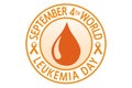 September 4 th world leukemia day flat vector illustration. September 4 th world leukemia day flat vector illustration.