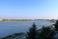 September 13 2021 - Tulcea in Romania:: View of the harbour area and Skyline of Tulcea Danube Delta