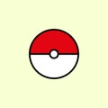 September 23, 2016 Vector icon of the pokeball. Isometric illustration. Pokemon container Royalty Free Stock Photo