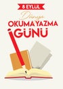 8 september world literacy day translate: 8 eylul dunya okuma yazma gunu