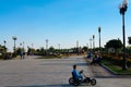 September 15, 2018, Yaroslavl. Arrow, people walk along the beautiful promenade