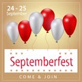 Septemberfest celebration banner design. Royalty Free Stock Photo