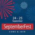 Septemberfest celebration banner design. Royalty Free Stock Photo