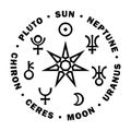 Septener of New Age. Seven higher planets of Astrology.