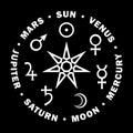 Septener. Star of The Magicians. Seven planets of Astrology.