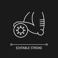 Septic arthritis white linear icon for dark theme