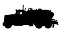 Septic Pump Truck Silhouette Isolated