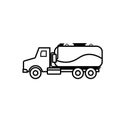 Septic tank truck outline icon