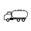 Septic tank truck outline icon Royalty Free Stock Photo