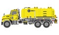 Septic Tank Truck side view in yellow color