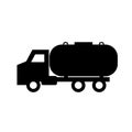 Septic tank truck silhouette icon Royalty Free Stock Photo