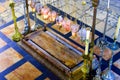 Sepulchre of Jesus Christ in the church of the holy sepulchre Royalty Free Stock Photo