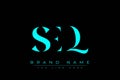 SEQ abstract letter logo design Royalty Free Stock Photo